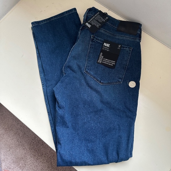 NWT Men's Paige Federal Slim Straight Jeans - 36 - Small Flaw - Picture 4 of 8